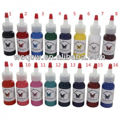 Whole Sale Professional Iron Butterfly Tattoo Ink Tattoo Pigment/Eyebrow makeup tattoo pigment ink